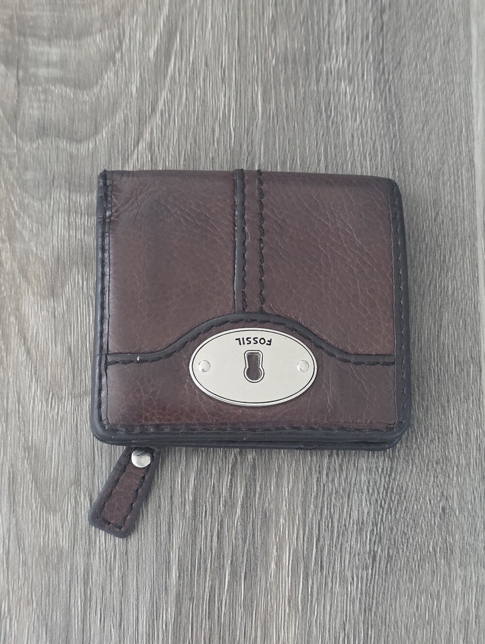 Fossil Unisex Brown Leather Wallet